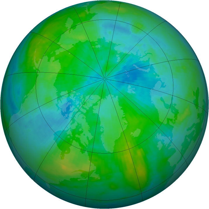 Arctic ozone map for 06 September 1988